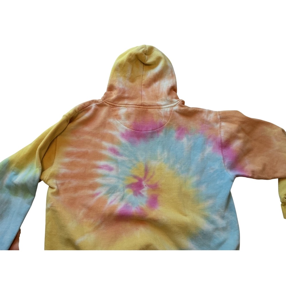 Charms Blow Pop Bubble Gum Tie Dye Hoodie Sweatshirt Yellow Pink Blue Retro L - Picture 5 of 5